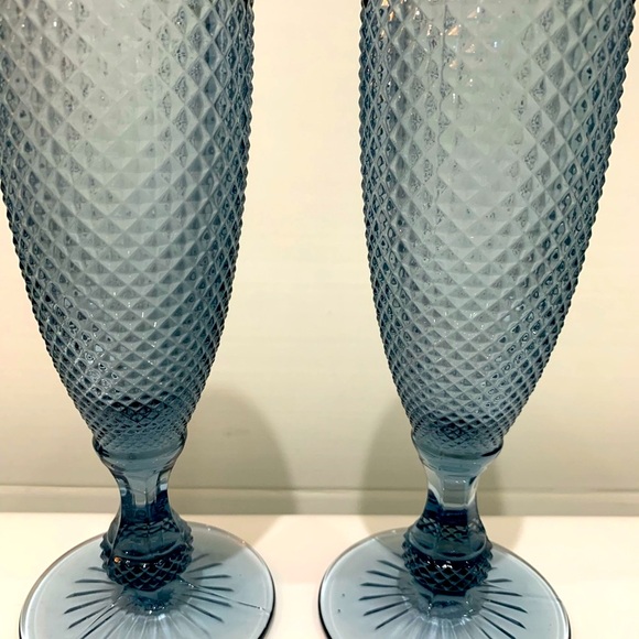🥂New! Set of 2 Blue Champagne Flutes - Picture 6 of 9